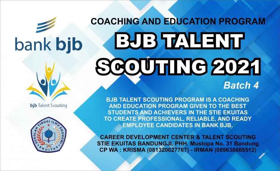 Open Registration bjb彡 Talent Scouting 2021 – Batch 4